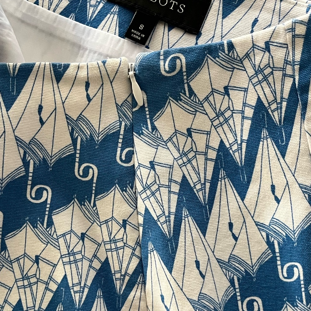 NWOT Talbots Flying Paper Plans Skirt Size 8 - Picture 5 of 6